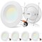 Luxrite 5/6 Inch LED Recessed Can Light 5CCT 2700K-5000K 17W 1500LM Dimmable Wet Rated Baffle, 4PK LR23798-4PK - alternate 1